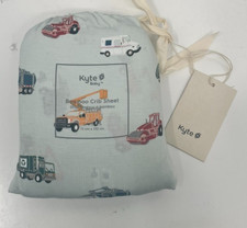 Kyte Baby Bamboo Crib Sheet 28" x 52" City Vehicles Print Snug Fit Bedding NWT