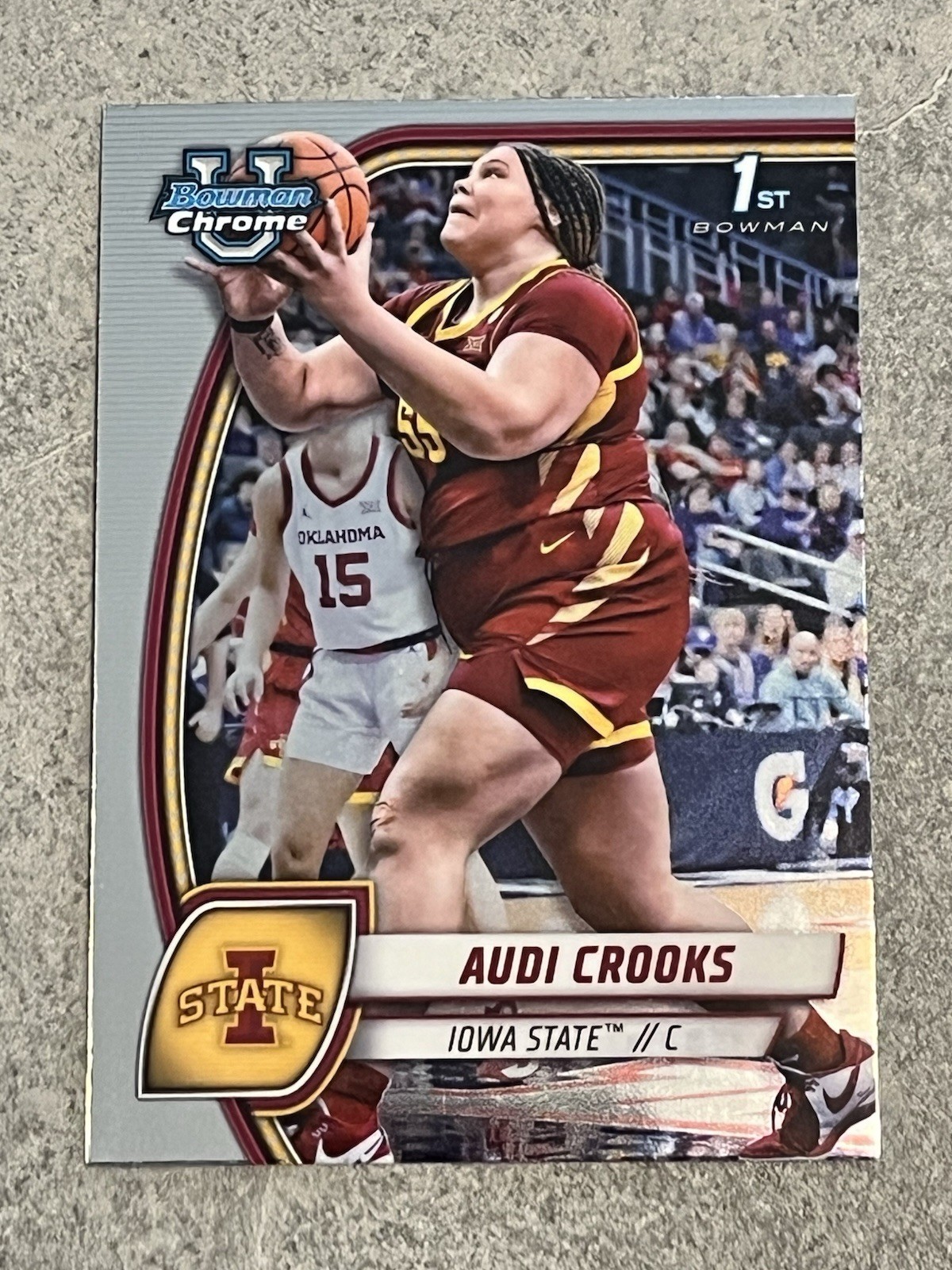 2024-25 Bowman Chrome University #9 Audi Crooks 1st NCAA Iowa State Cyclones