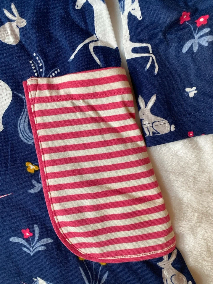 Mini Boden Swing Tunic Dress 7-8 Years Stripe Pockets Unicorn Rabbit Jersey - Image 3 of 4