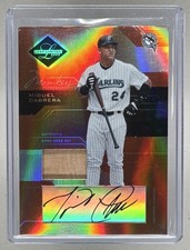 Miguel Cabrera 2005 Leaf Limited #10 Gold Spotlight Bat Patch Auto /25