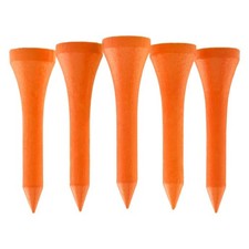 TH Golf 100 PCS Wooden Tees  38mm, 54mm, 70mm, 83mm, 38mm Neon Orange