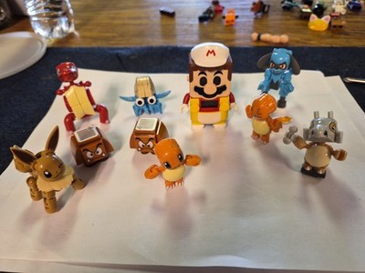 Lot of 10, Lego Figures w/working 2-3/4'' Interactive Super Mario. Adventure Set
