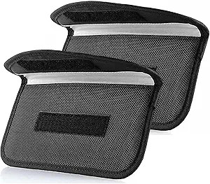 2 Pack Faraday Bags for Car Keys and Cell Phone, Signal Blocking Key Pouch Walle