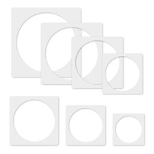 Round Stencil, 8 PCS Different Size Round Stencils, Template Stencil, Large S...