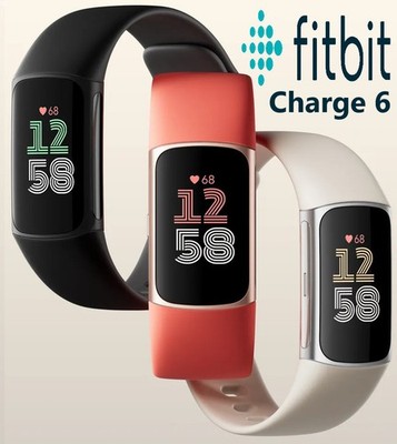Fitbit Charge 6 Fitness & Health Smartwatch Activity Tracker Black-Silver-Gold
