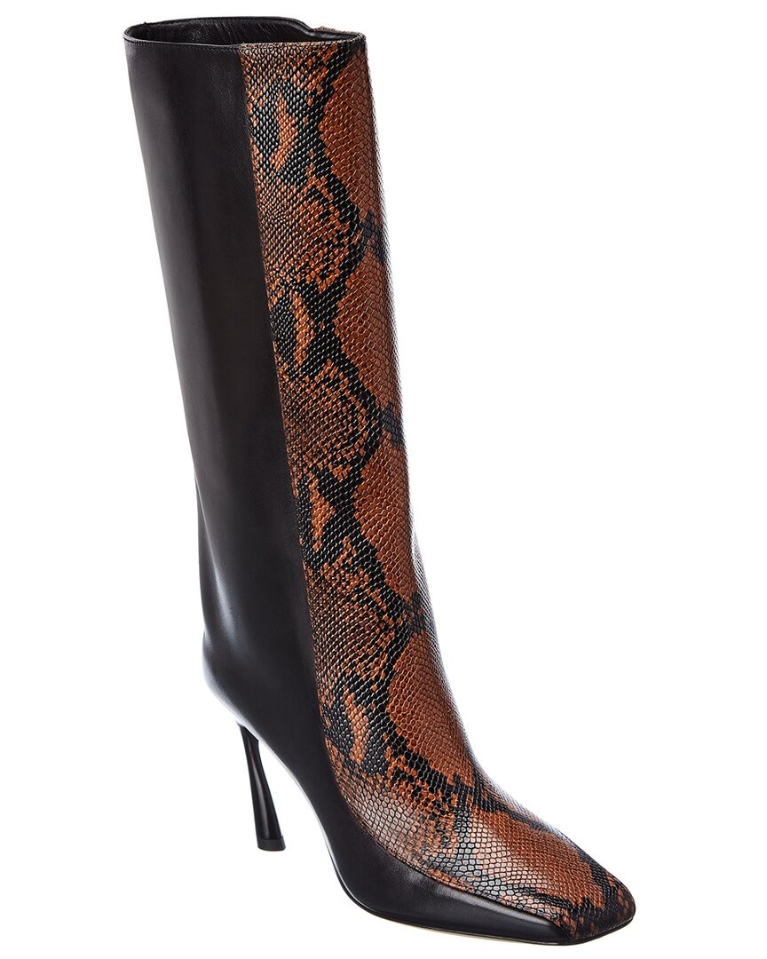 Jimmy Choo Mabyn 85 Snake-Embossed Leather Boot Womens 365 86890₽