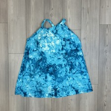 Lands End Women  s Plus Size 26W High Neck One Piece Swimsuit Swimdress