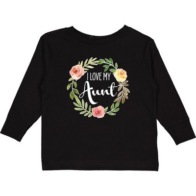 Inktastic I Love My Aunt- Flower Circle Toddler Long Sleeve T-Shirt Family Niece