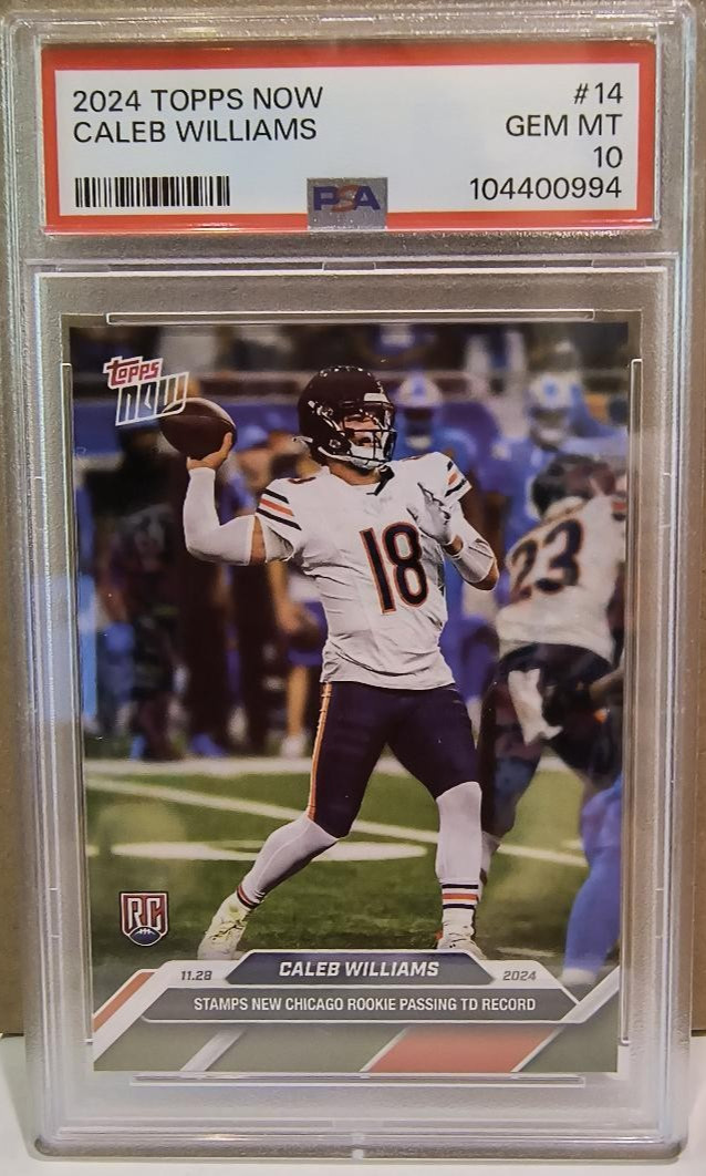 2024 Topps Now Caleb Williams #14 RC -Rookie Chicago Bears PSA 10