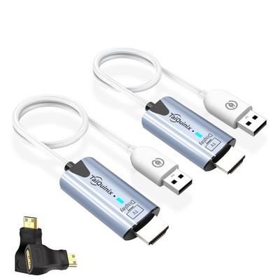 2026 Upgraded Wireless HDMI Transmitter and Receiver, 165FT/50M 4K Decode 108...