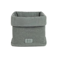 Nobodinoz WABI SABI Panier à Linge Rangement Jouets Coton Bio 20 x 18 cm Azur