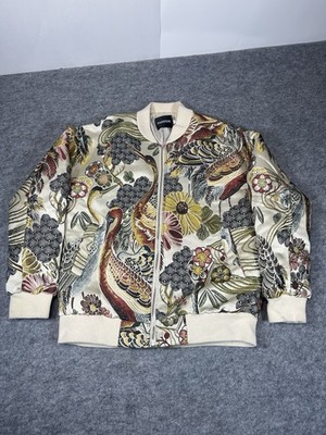 Japanese style - Cranes Sukajan Souvenir Bomber Jacket Size L