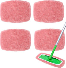 4Pcs Reusable Microfiber Mop Pads Compatible with Swiffer Sweeper Replacement We