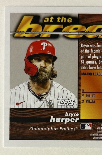 2024 Topps Archives At The Break Card #95ATB-19 Bryce Harper Phillies - Picture 5 of 6