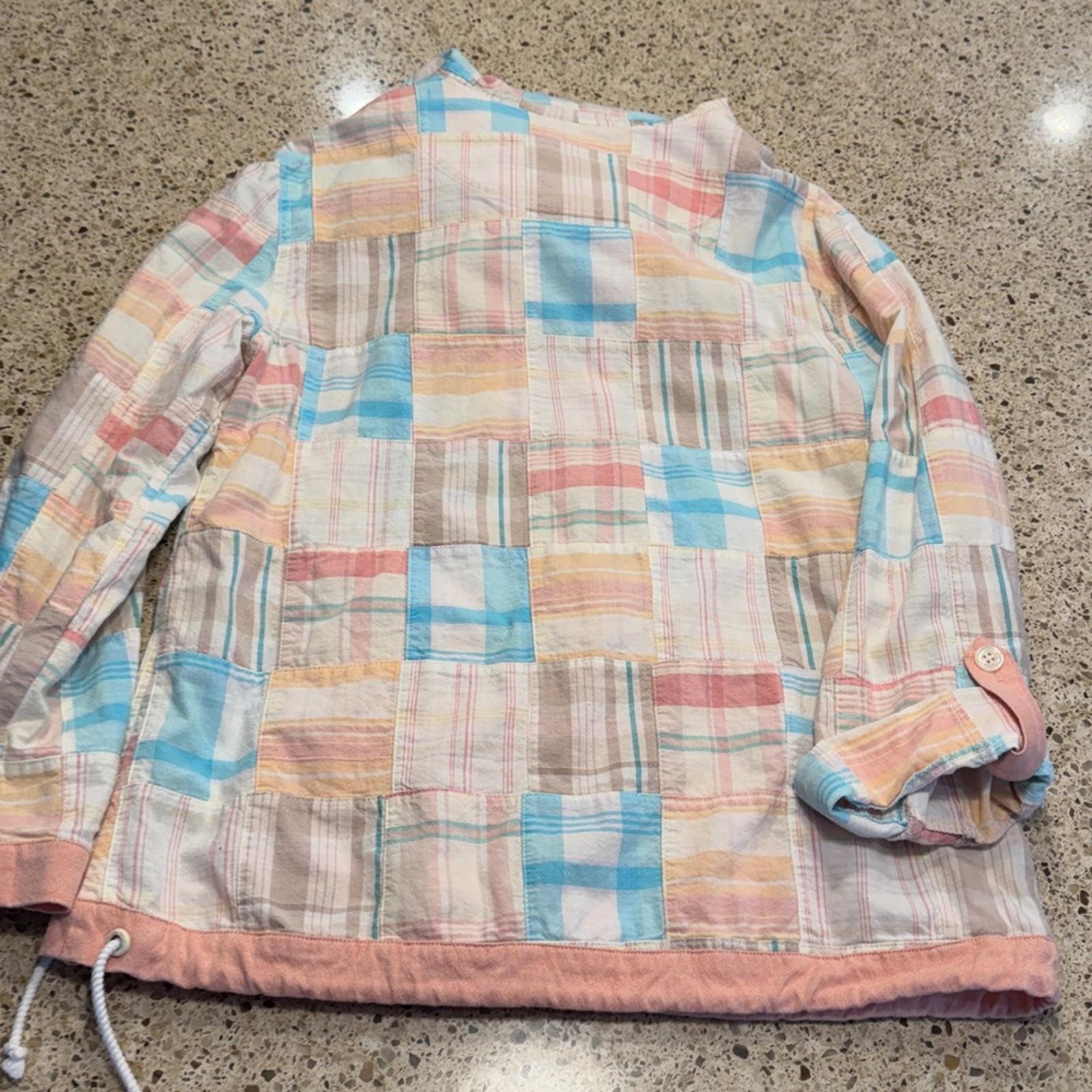 Vineyard Vines Zip Pullover Plaid Patchwork Jacket - image 7