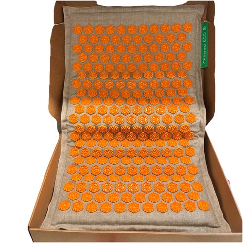 Pranamat Eco Therapeutic Massage Mat by Advaita Art Acupressure Orange 28” X 17”