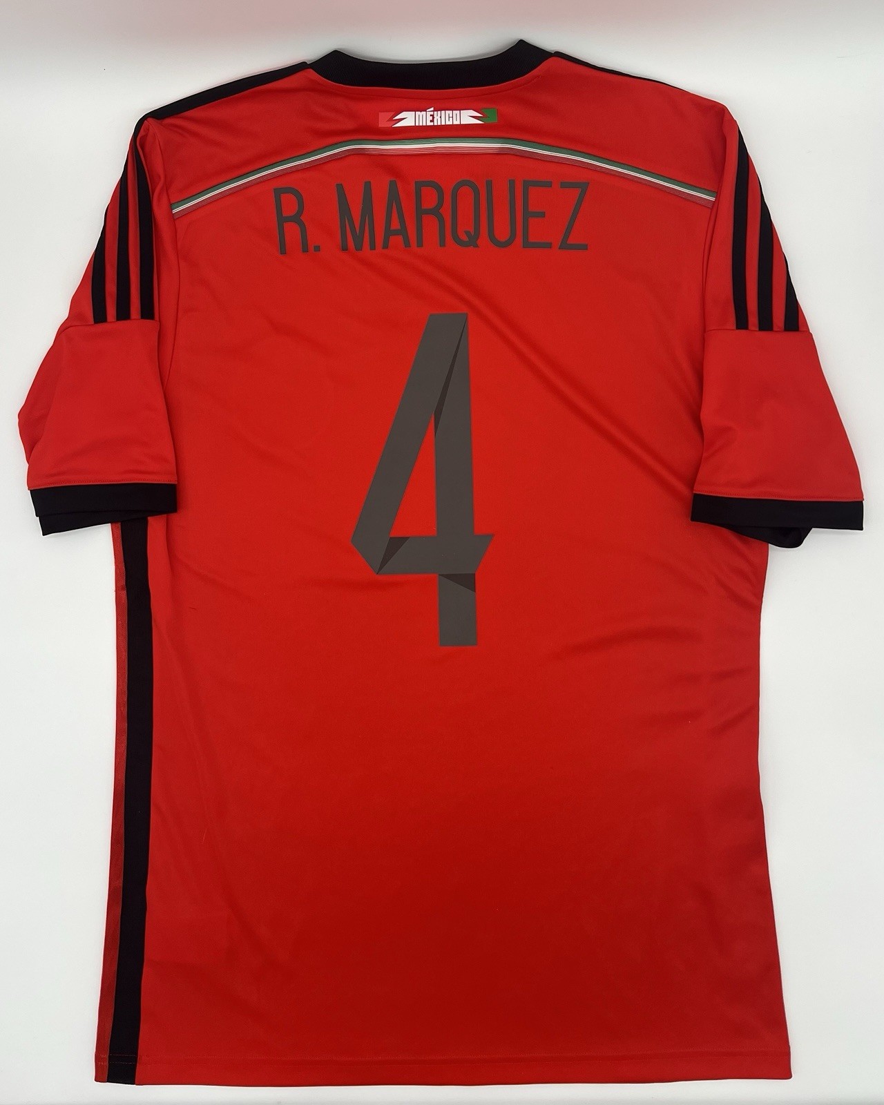 Mexico 2014 Away R. Marquez #4 Authentic adidas Jersey M Men Red Black