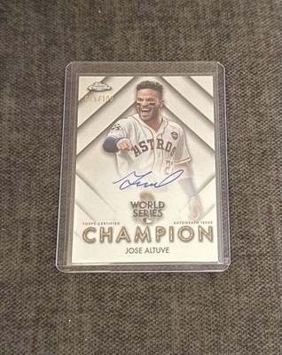 2026 Topps Chrome Jose Altuve Auto 85/100 Refractor World Series Champion Astros