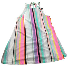 Endless Sun Womens Dress Sz  S Colorful Striped Sleeveless Cover-up Tie-Back NWT