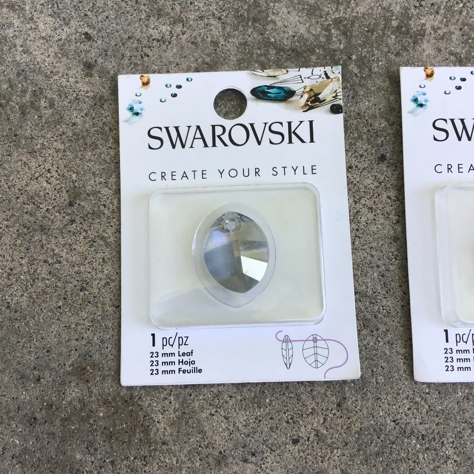 NIP Lot of 2 Create Your Style SWAROVSKI 23mm Blue Shade D.I.Y. Cousin - Image 4 of 4