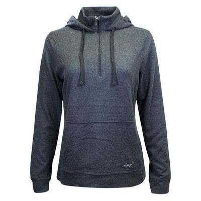 Greg Norman HTH Damen dunkelgrau Technical Performance 1/4 Zip Hoodie (S02)