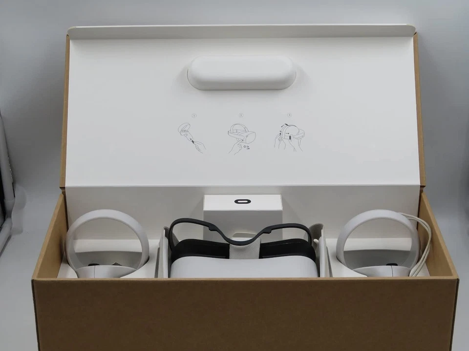 Auriculares VR Wht Meta Oculus Quest 2 64 GB NUEVOS/CAJA ABIERTA Realidad Virtual Todo en Uno Foto 3 de 4
