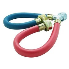 Rubber Washing Machine Y Mixer Hose Connector, Hot and Cold Color Red and Blue