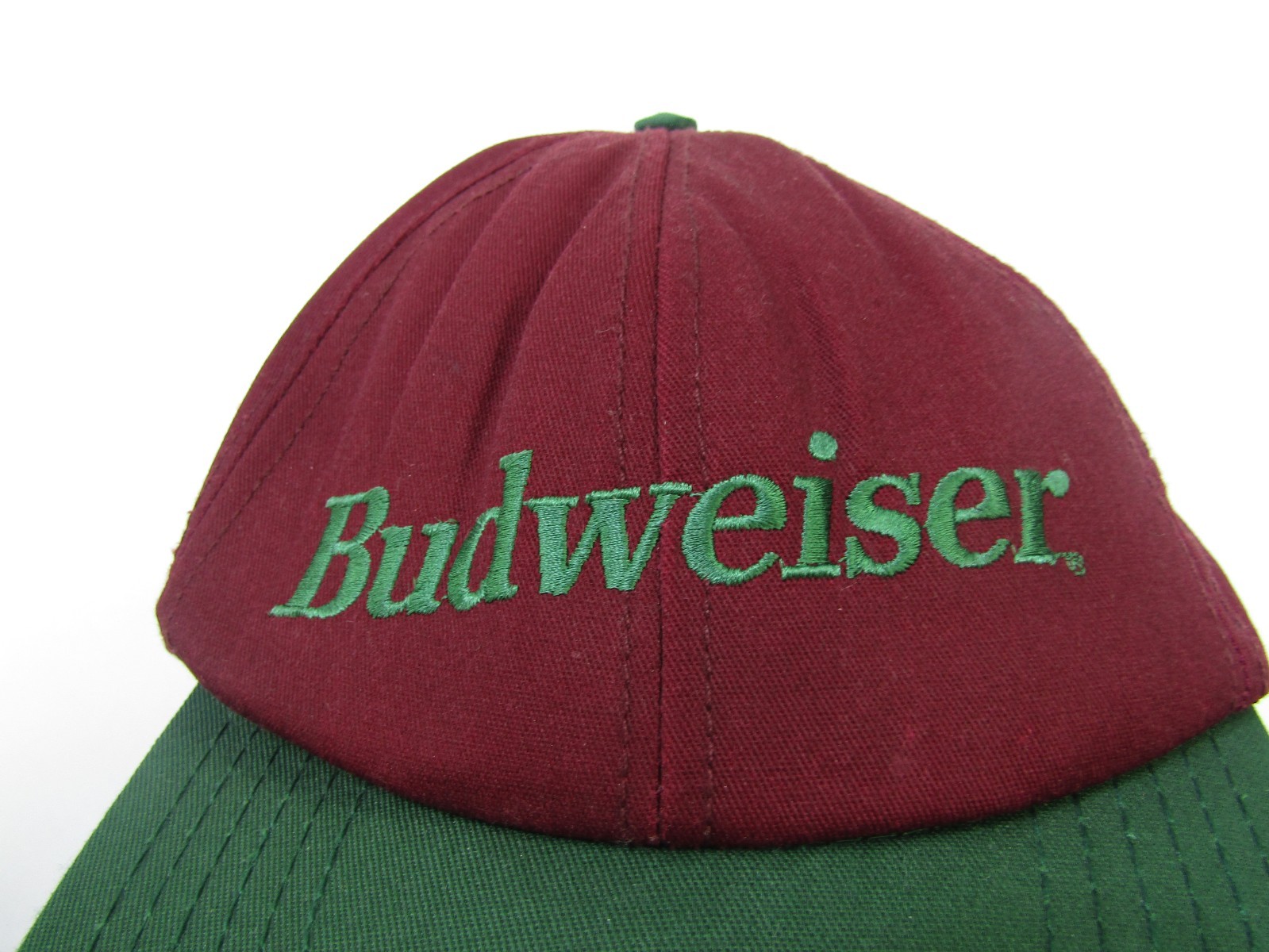 VTG Budweiser Hat Adjustable Snapback Spellout Lo… - image 8