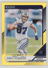 2024 Panini Donruss Yellow Press Proof Jake Ferguson #154 fm0
