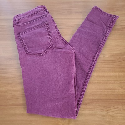 DIVIDED BY H&M WOMEN'S PURPLE SKINNY JEANS RED CONCEPT SIZE 8
