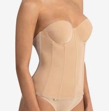 Dominique Brianna Shaping Longline Corset Bridal Bra w/Removable Garters