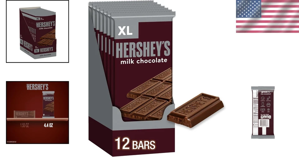 XL Milk Chocolate Bars, 16-Piece Individually Wrapped - Image 2 of 4
