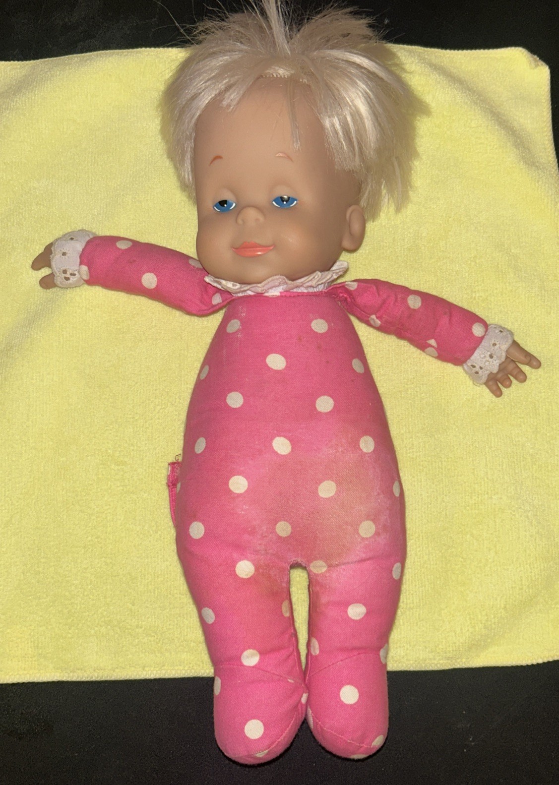 Vintage Talking Drowsy Doll Mattel 2000 Pink Polka Dots (DOES NOT WORK)