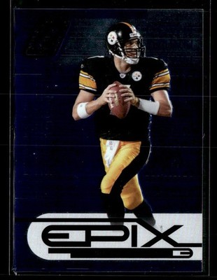 2005 Donruss Zenith #E-2 Ben Roethlisberger Epix Blue 4th Down #/150