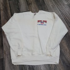 Vintage 90s Desert Storm We Love Our Troops Sweatshirt Adult Large White Mens