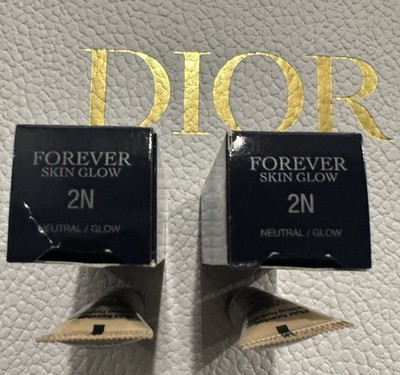 2 Dior Forever Foundation ~ 2N GLOW 3ml Each Deluxe Sample Travel