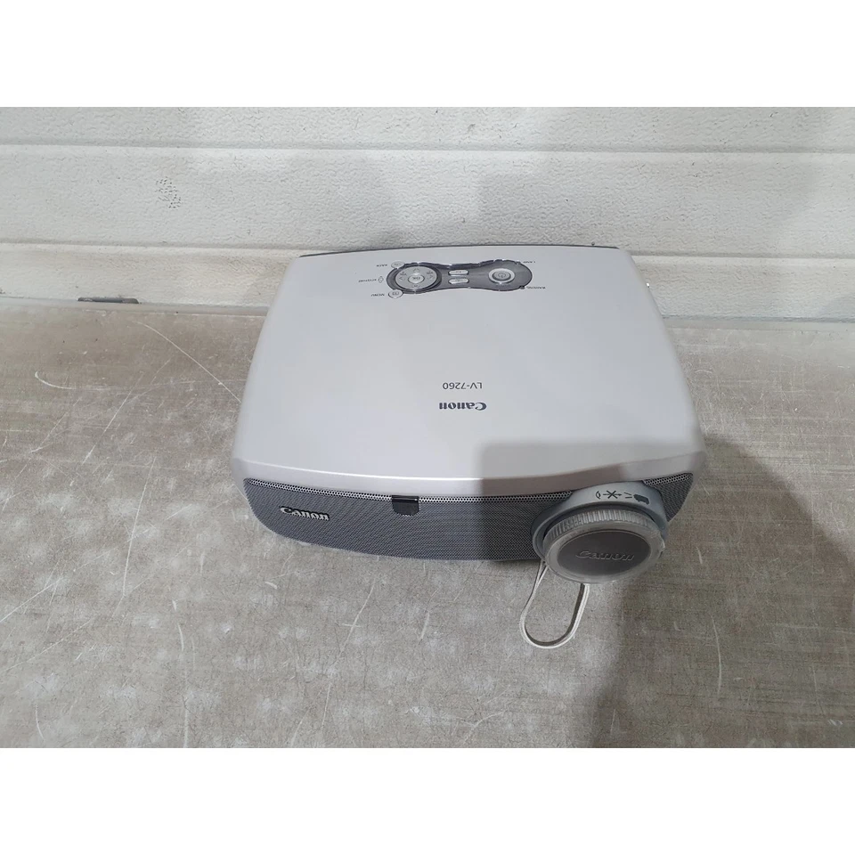 Canon LV-7260 XGA Video Projector Gray Wired VGA RCA 1.6x Zoom Lens 600:1 Ratio - Image 2 of 4