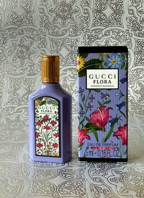 GUCCI FLORA GORGEOUS MAGNOLIA 5 ML/0.16 FL.OZ. SPLASH MINIATURE TRAVEL SIZE NIB