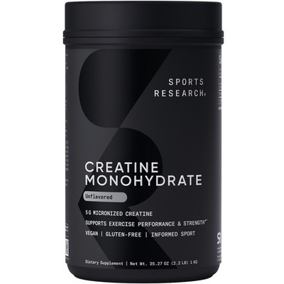 Creatine Monohydrate - Gain Lean Muscle, Improve Performance and Strength 2.2LB
