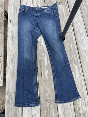 Rue21 Black Regular Slim Boot Stretchy Embellished Jeans Womens 11/12