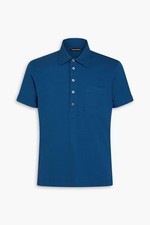 Tom Ford  Silk and cotton blend polo shirt $7...