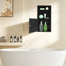 Shower Niche Stainless Steel Shower Niche with Shelf Vertical Shower Niche Black