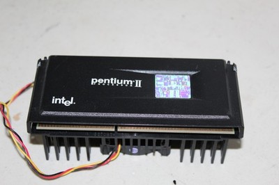 Intel Pentium II SL2HA 233 MHz Slot 1 SECC CPU w/ StarTech Heatsink Fan Vintage