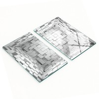 Mehrzweck-Deko-KüChentisch Aus Glas 2X30X52 Cm