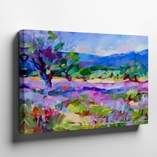 Abstract Landscape Canvas Wall Art Colorful Nature Scene Painting Print Decor