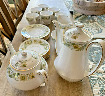 Duchess Bone China Tea and Coffee Set of 24 Greensleeves Pattern