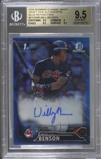 2016 Bowman Draft Chrome Pick Blue Refractor /150 Will Benson BGS 9.5 Auto 0r3n