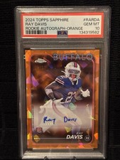 2024 Sapphire Ray Davis Rookie Auto-Orange Ray Davis #RARDA PSA 10 GEM MT #1/25