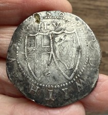 THE COMMONWEALTH (1649-1660). SILVER PLATED HALFCROWN. DATED 1656.