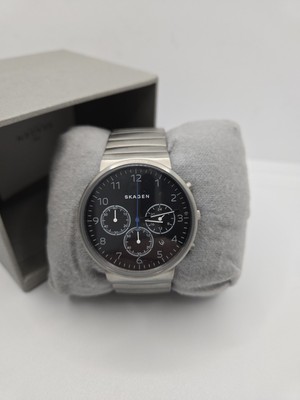 Skagen Ancher Chronograph Black Dial Titanium Men's Watch Item No. SKW6165